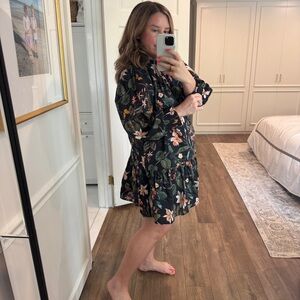 Olivia James Shirt Black Dress Long Sleeve